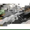 Mexen Andres granitový 1,5-komorový drez s odkvapkávačom 1000 x 500 mm, čierna/strieborná metalik - 6515101510-73