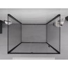 Mexen Exo-R 3S sprchový kút 3-stenný otvárací 115 x 95 cm, transparentný, čierny - 819-115-095-70-00-3S