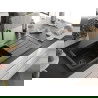 Mexen Andres granitový 1,5-komorový drez s odkvapkávačom 1000 x 500 mm Čierna/Strieborná metalíza Sifón Čierna - 6515101510-73-B
