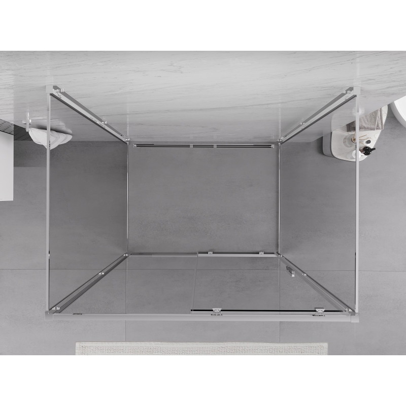 Mexen Exo-S 3S 3-stenná posuvná sprchová kabína 120 x 75 cm, transparentná, chróm - 8151-120-075-01-00-3S
