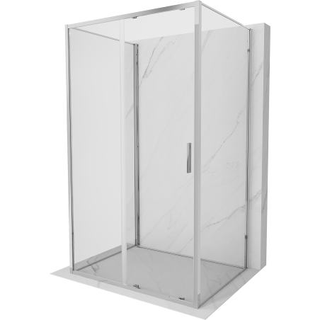 Mexen Exo-3S 3-stenný sprchový kút posuvný 135 x 85 cm, transparentný, chróm - 8151-135-085-01-00-3S