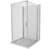 Mexen Exo-S 3S sprchová kabína 3-stranná posuvná 100 x 100 cm, transparentná, chrómová - 8151-100-100-01-00-3S