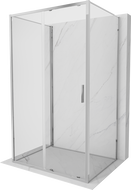 Mexen Exo-S 3S 3-stenová sprchová kabína posuvná 155 x 100 cm, transparentná, chróm - 8151-155-100-01-00-3S
