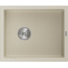 Mexen Pedro žulový drez s 1 komorou 560 x 460 mm, béžový, sifón chróm - 6508561000-69