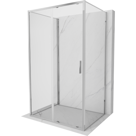Mexen Exo-S 3S 3-stenná sprchová kabína 130 x 110 cm, transparentná, chróm - 8151-130-110-01-00-3S