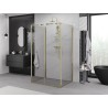 Mexen Exo-S 3S sprchový kút 3-stenný posuvný 120 x 75 cm, transparentný, zlatý - 8151-120-075-50-00-3S