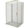 Mexen Exo-S 3S sprchová kabína 3-stranná posuvná 140 x 95 cm, transparentná, zlatá - 8151-140-095-50-00-3S