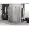 Mexen Exo-S 3S sprchová kabína 3-stranná posuvná 140 x 95 cm, transparentná, zlatá - 8151-140-095-50-00-3S