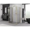 Mexen Exo-3S trojstranná rohová sprchová kabína 200 x 90 cm, transparentná, zlatá - 8151-200-090-50-00-3S