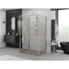 Mexen Exo-3S 3-stenný sprchovací kút posuvný 200 x 95 cm, transparentný, zlatý - 8151-200-095-50-00-3S