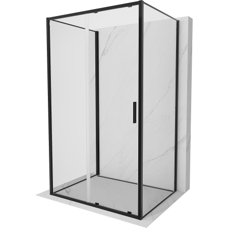 Mexen Exo-S 3S trojboková posuvná sprchová kabína 135 x 70 cm, transparentná, čierna - 8151-135-070-70-00-3S