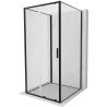 Mexen Exo-S 3S sprchovací kút 3-stenový posuvný 120 x 120 cm, transparentný, čierny - 8151-120-120-70-00-3S