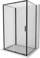Mexen Exo-S 3S 3-stenný sprchový kút posuvný 135 x 110 cm, priehľadný, čierny - 8151-135-110-70-00-3S