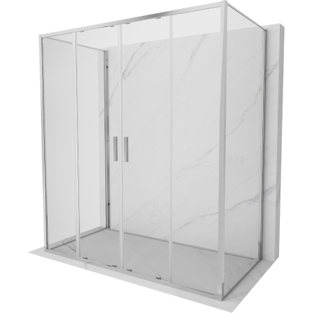 Mexen Exo-3S 3-stenná posuvná sprchová kabína 170 x 70 cm, priehľadná, chróm - 8152-170-070-01-00-3S
