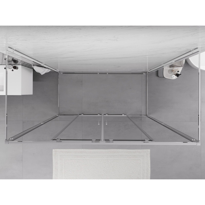 Mexen Exo-S Duo 3S sprchový kút 3-stenný posuvný 170 x 70 cm, transparentný, chróm - 8152-170-070-01-00-3S