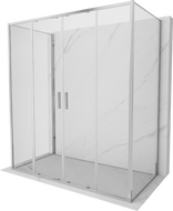 Mexen Exo-S Duo 3S sprchový kút s trojdielnou stenou 190 x 70 cm, transparentný, chróm - 8152-190-070-01-00-3S