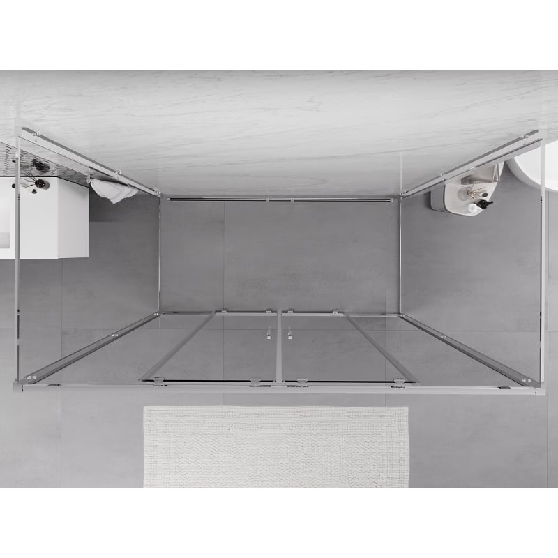 Mexen Exo-3S 3-stenná sprchová kabína posuvná 170 x 90 cm, transparentná, chróm - 8152-170-090-01-00-3S