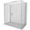 Mexen Exo-3S sprchová kabína trojstranná posuvná 200 x 90 cm, transparentná, chróm - 8152-200-090-01-00-3S