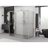 Mexen Exo-S Duo 3S 3-stenová sprchová kabína 200 x 90 cm, posuvná, transparentná, zlatá - 8152-200-090-50-00-3S