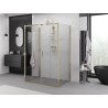Mexen Exo-S Duo 3S sprchový kút trojstranný posuvný 150 x 100 cm, transparentný, zlatý - 8152-150-100-50-00-3S