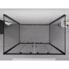Mexen Exo-S Duo 3S sprchový kút 3-stenný posuvný 160 x 85 cm, transparentný, čierny - 8152-160-085-70-00-3S