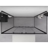 Mexen Exo-S Duo 3S 3-stenná sprchová kabína posuvná 180 x 85 cm, transparentná, čierna - 8152-180-085-70-00-3S