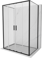 Mexen Exo-S Duo 3S sprchová kabína 3-stranná posuvná 130 x 90 cm, transparentná, čierna - 8152-130-090-70-00-3S