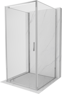 Mexen Exo-BR 3S 3-stenný sprchovací kút s otváracími dverami 70 x 70 cm, transparentný, chróm - 8181-070-070-01-00-3S