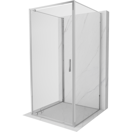 Mexen Exo-BR 3S sprchový kút 3-stranný otočný 75 x 75 cm, transparentný, chróm - 8181-075-075-01-00-3S