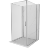 Mexen Exo-BR 3S 3-stenná sprchová kabína s otváravými dverami 90 x 90 cm, transparentná, chróm - 8181-090-090-01-00-3S