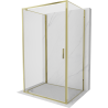 Mexen Exo-BR 3S sprchovací kút 3-stenný, otváravý, 90 x 70 cm, transparentný, zlatý - 8181-090-070-50-00-3S