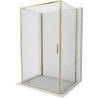Mexen Exo-3S sprchová kabína, trojstenová, otvárateľná, 90 x 80 cm, číra, zlatá - 8181-090-080-50-00-3S