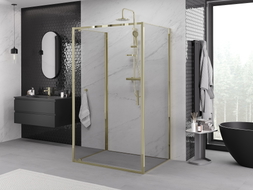 Mexen Exo-BR 3S 3-stenová sprchová kabína 70 x 120 cm, transparentná, zlatá - 8181-070-120-50-00-3S