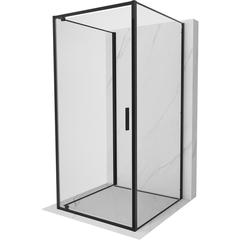 Mexen Exo-BR 3S sprchovací kút 3-stenový otočný 70 x 70 cm, transparentný, čierny - 8181-070-070-70-00-3S