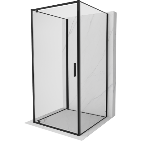 Mexen Exo-BR 3S sprchovací kút 3-stenový otočný 70 x 70 cm, transparentný, čierny - 8181-070-070-70-00-3S