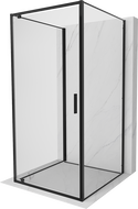 Mexen Exo-BR 3S sprchovací kút 3-stenový otočný 70 x 70 cm, transparentný, čierny - 8181-070-070-70-00-3S