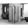 Mexen Exo-BR 3S sprchovací kút 3-stenový otočný 70 x 70 cm, transparentný, čierny - 8181-070-070-70-00-3S