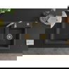 Mexen Tomas granitový dvojkomorový drez 800 x 500 mm, Čierna škvrnitá, Sifón Zlatá - 6516802000-76-G