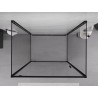 Mexen Exo-BR 3S sprchová kabína 3-stenová otváracia 100 x 80 cm, transparentná, čierna - 8181-100-080-70-00-3S