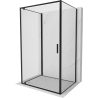 Mexen Exo-3S sprchovací kút 3-stenový otvárací 85 x 100 cm, transparentný, čierny - 8181-085-100-70-00-3S