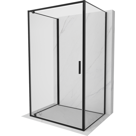 Mexen Exo-BR 3S sprchová kabína 3-stenová, sklopná 80 x 120 cm, transparentná, čierna - 8181-080-120-70-00-3S