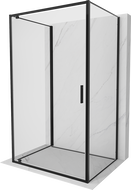 Mexen Exo-BR 3S sprchová kabína 3-stenová, sklopná 80 x 120 cm, transparentná, čierna - 8181-080-120-70-00-3S