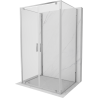 Mexen Exo-BR Duo 3S sprchový kút 3-stenový výklopný 90 x 75 cm, transparentný, chróm - 8182-090-075-01-00-3S