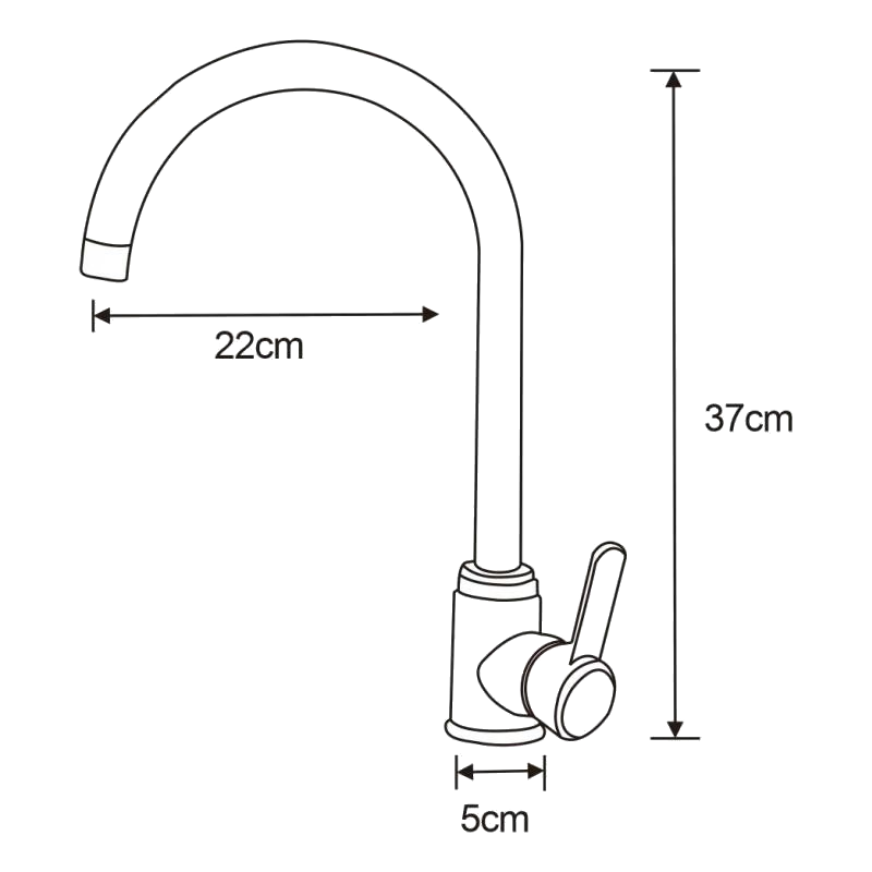 Mexen Sanika kuchynská batéria, chróm - 672500-00