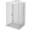 Mexen Exo-3S sprchový kút 3-stenný skladací 110 x 100 cm, transparentný, chróm - 8182-110-100-01-00-3S