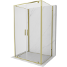 Mexen Exo-3S sprchová kabína trojstenová 100 x 85 cm, transparentná, zlatá - 8182-100-085-50-00-3S