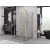 Mexen Exo-BR Duo 3S sprchový kút 3-stenný výklopný 90 x 90 cm, priehľadný, zlatý - 8182-090-090-50-00-3S