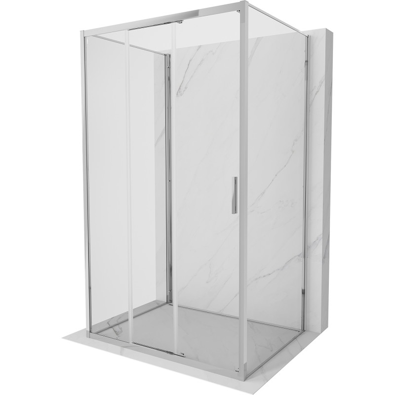 Mexen Exo-3S 3S sprchový kút 3-stenový zasúvací 85 x 70 cm, transparentný, chróm - 8153-085-070-01-00-3S