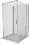 Mexen Exo-3S 3S sprchovací kút 3-stenový posuvný 80 x 80 cm, transparentný, chróm - 8153-080-080-01-00-3S