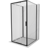 Mexen Exo-3S 3S sprchový kút 3-stenový posuvný 100 x 100 cm, transparentný, čierny - 8153-100-100-70-00-3S